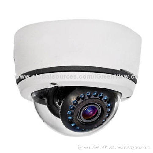 Vandalproof dome camera, with 2.8-12mm lens, 650TVL high resolution, 3-axis Bracket, 20M IR distance